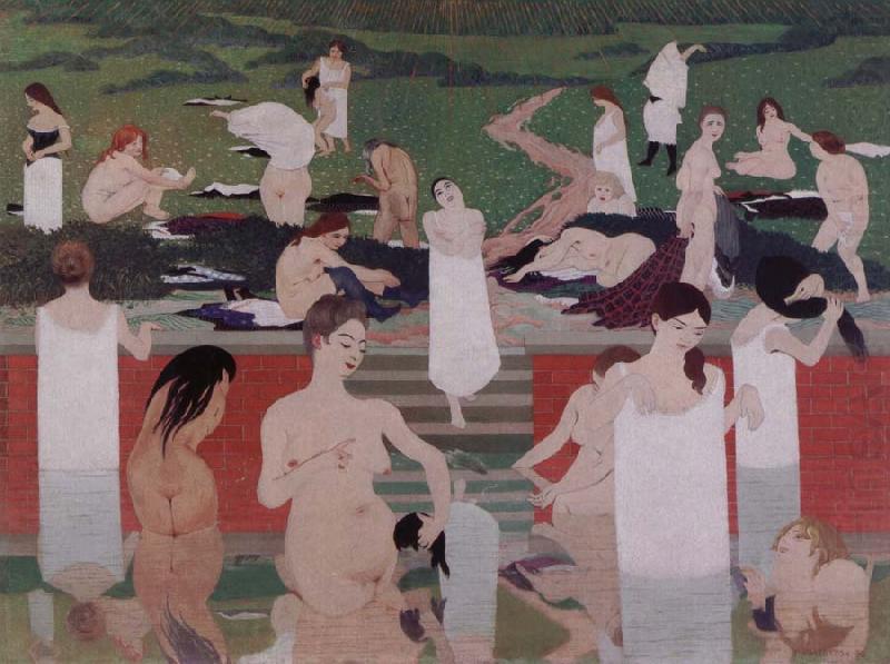 Felix Vallotton Bathing on a Summer Evening china oil painting image